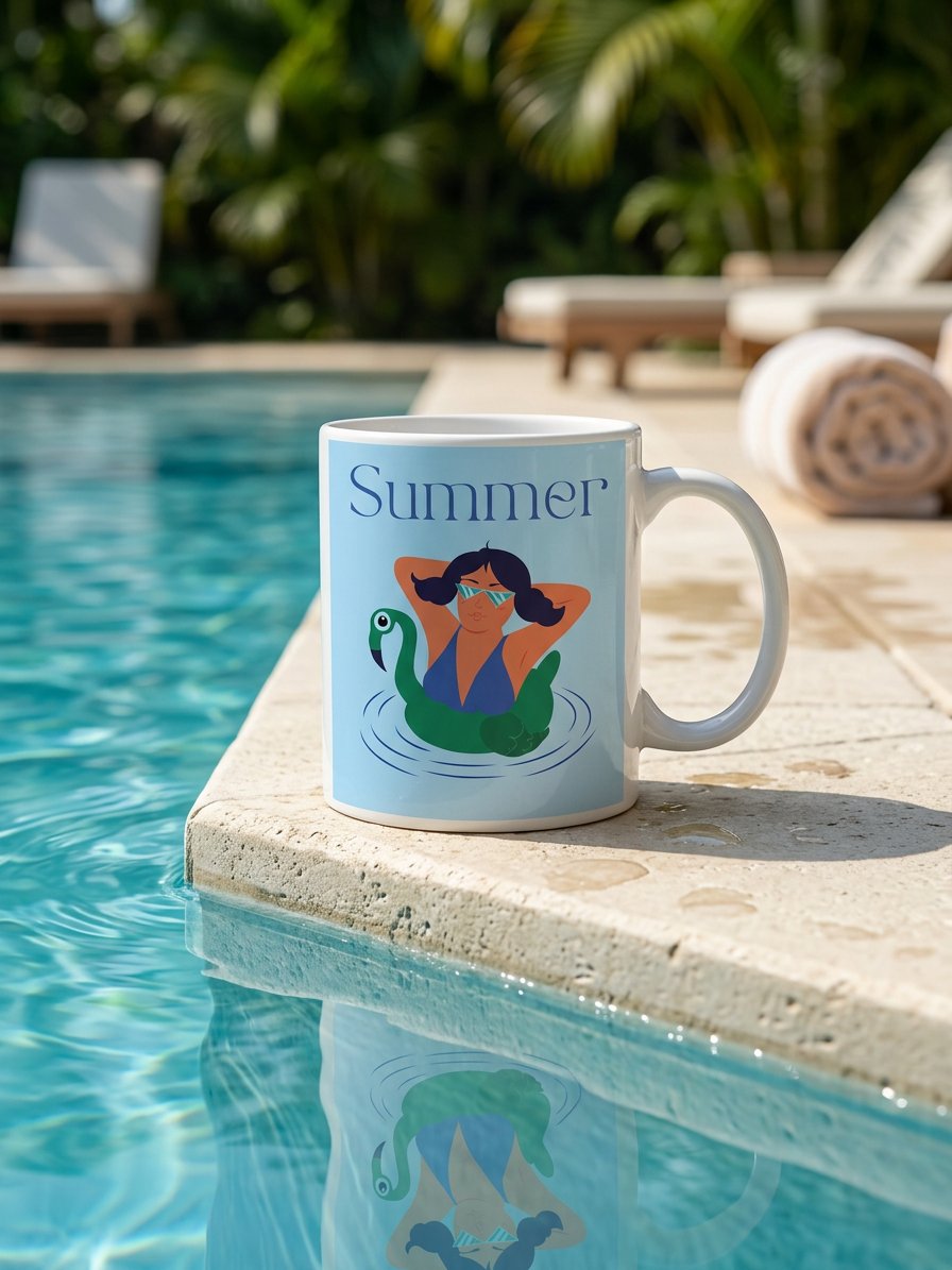 Mug illustré Summer de la collection Saisons